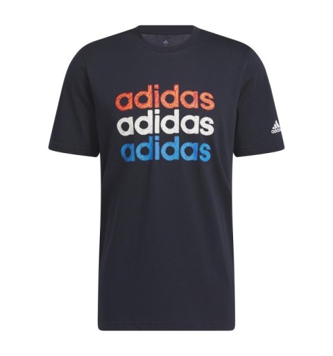 Camiseta Adidas Multi Linear Sportswear Graphic Azul Marino