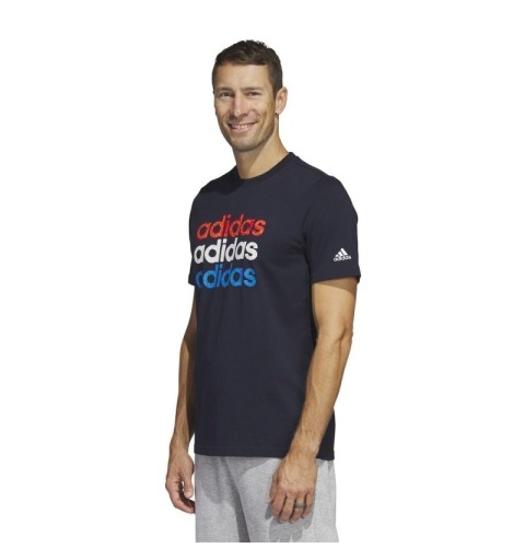 Camiseta Adidas Multi Linear Sportswear Graphic Azul Marino