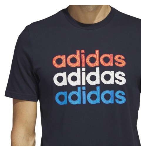 Camiseta Adidas Multi Linear Sportswear Graphic Azul Marino