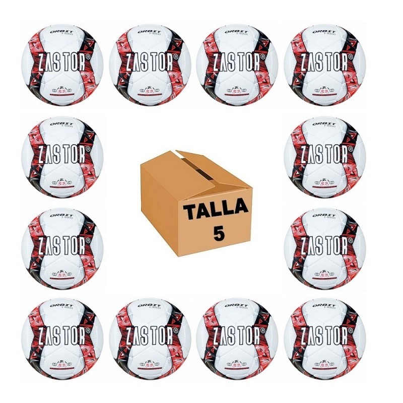 Pack 12 Balones Fútbol Zastor Orbit 5F4000 Red T-5