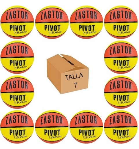 Pack 12 Balones Baloncesto Zastor Pivot 7B1500 T-7