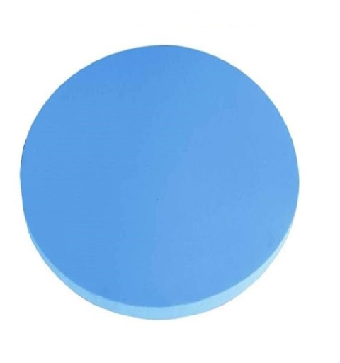 tapiz circular de color azul para tus ejericios en la piscina