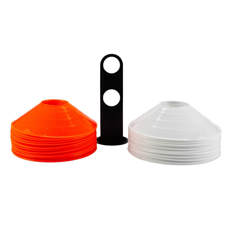 Set 40 Conos Zastor AG-404 Blanco/Naranja