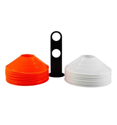 Set 40 Conos Zastor AG-404 Blanco/Naranja