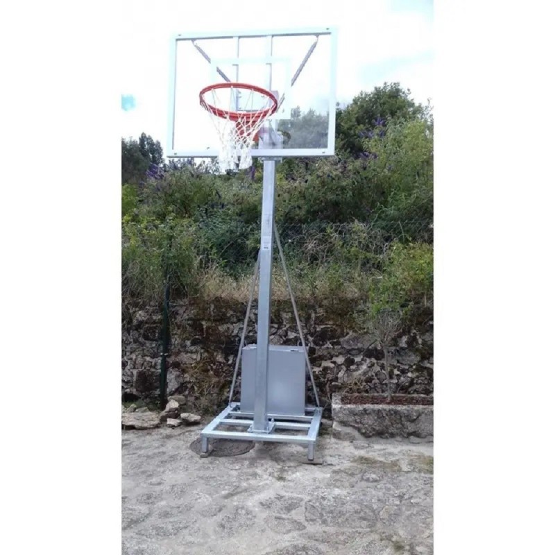 Juego Canastas Galvanizadas Minibasket Deluxe Monotubo Trasladables