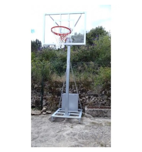 Juego Canastas Galvanizadas Minibasket Deluxe Monotubo Trasladables