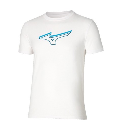 camiseta blanca de mizuno de 100% algodon