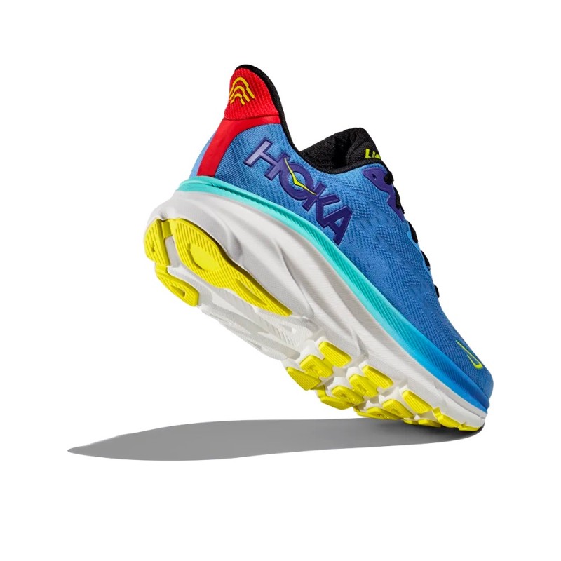 zapatillas running hoka azules