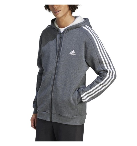 Sudadera gris con cremallera