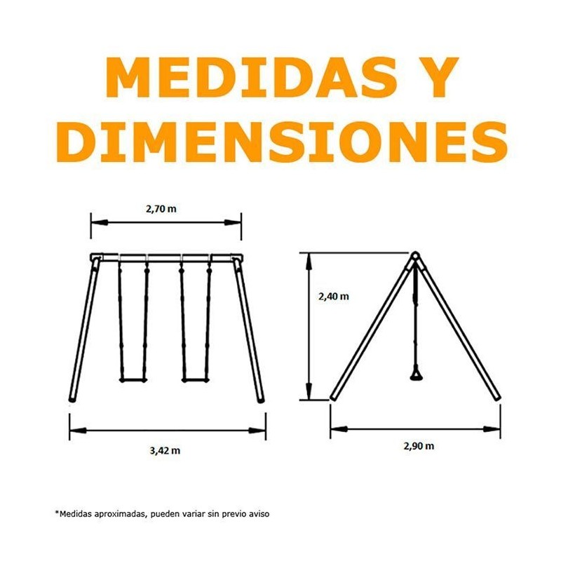 Columpio Adultos Fuji Con Cadenas