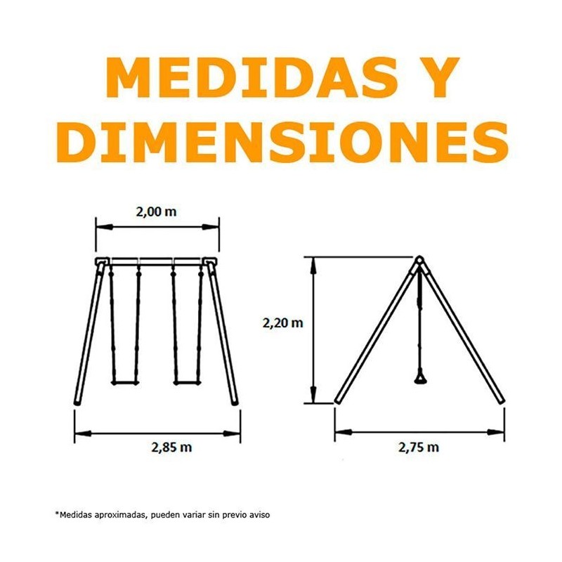 Columpio Infantil Kibo Doble Con Asiento Bebé